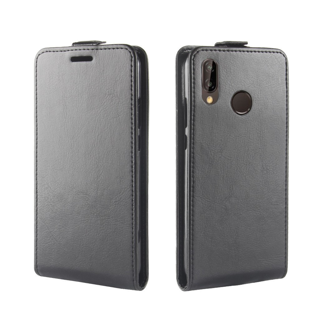 Crazy Horse Crazy Horse Vertical Leather Card Holder Case for Huawei P20 Lite / Nova 3e - Black-4
