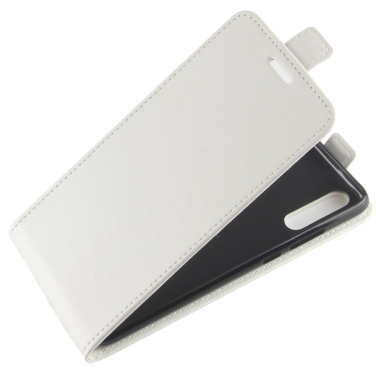 Crazy Horse Crazy Horse Vertical Leather Card Holder Shell for Huawei P20 - White-3