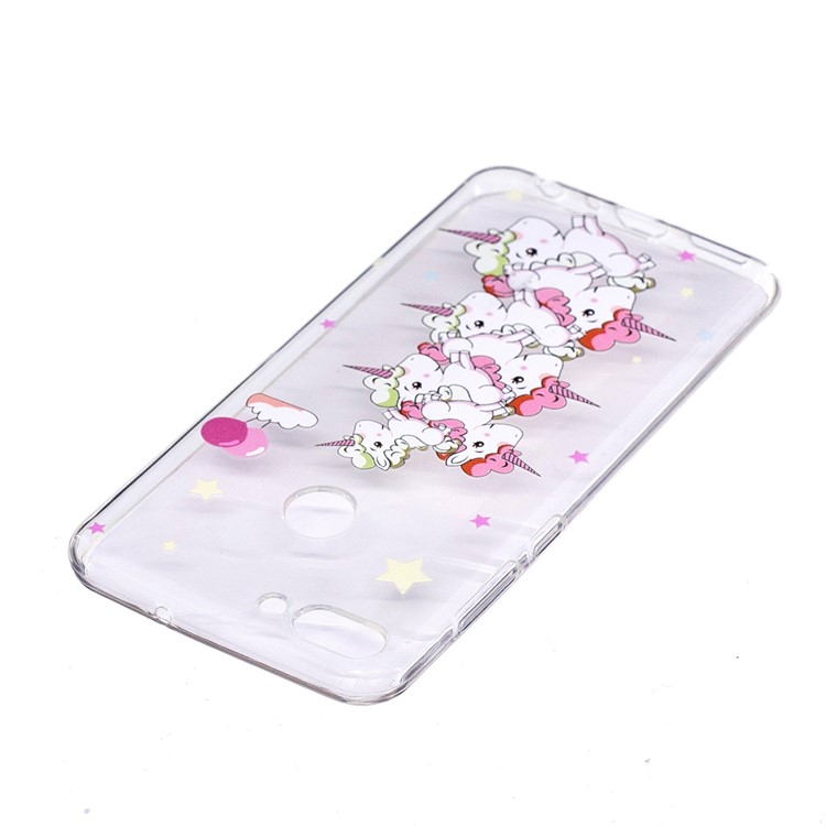 Embossment Patterned TPU Soft Back Case for Huawei P Smart/Enjoy 7S - Unicorn Mountain-3