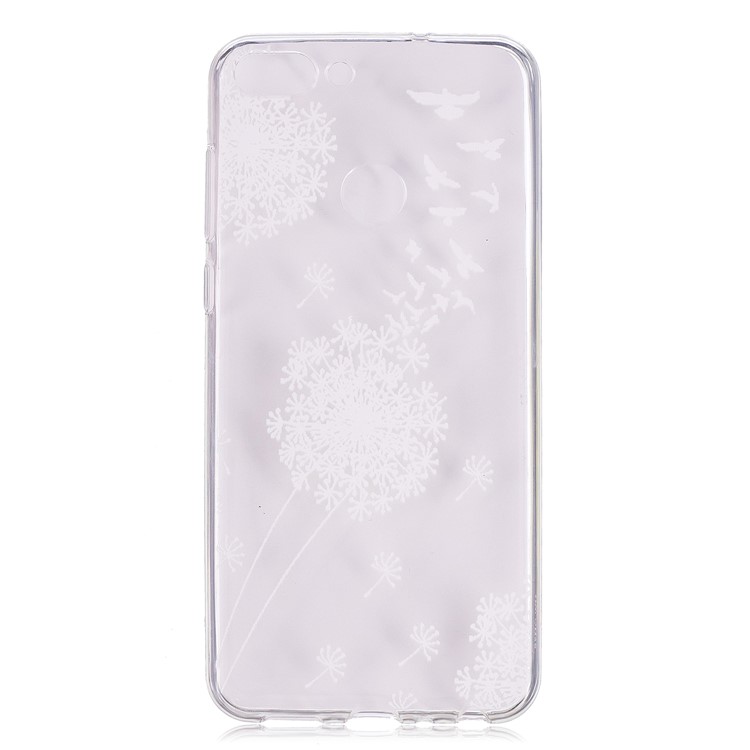 Embossment Patterned TPU Soft Mobile Phone Cover for Huawei P Smart/Enjoy 7S - Dandelion-1