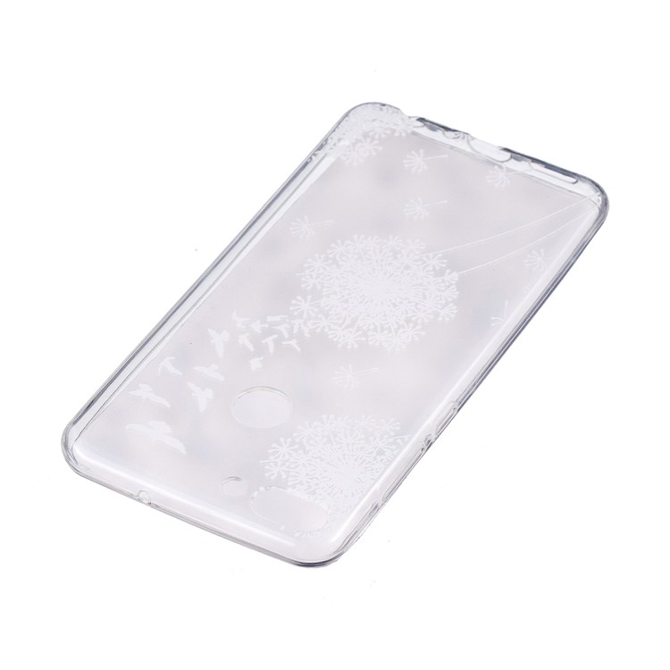 Embossment Patterned TPU Soft Mobile Phone Cover for Huawei P Smart/Enjoy 7S - Dandelion-3