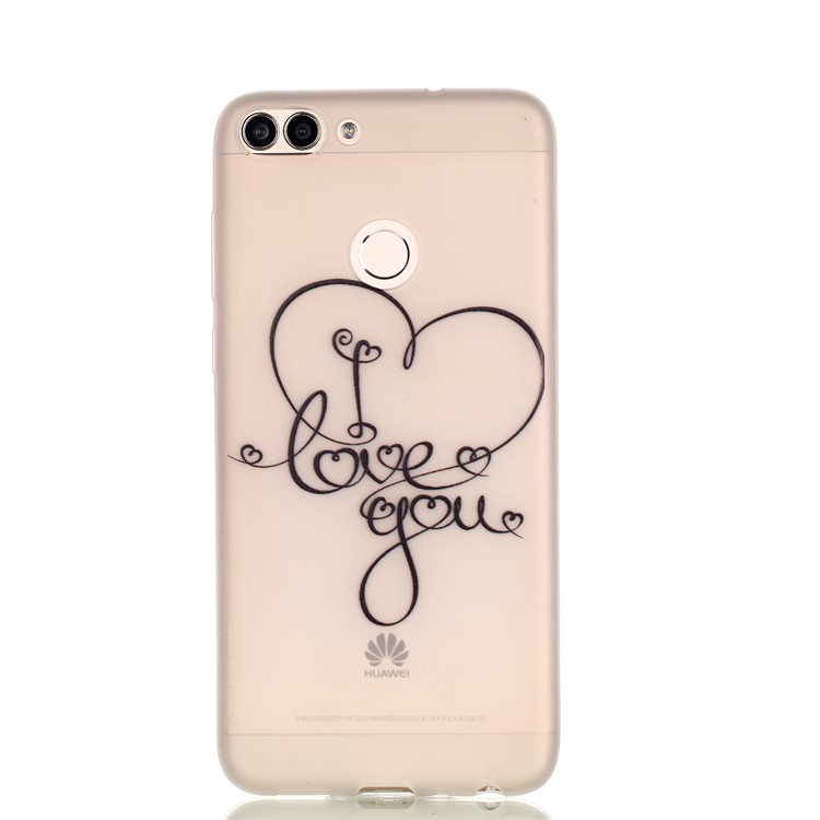 Luminous Patterned TPU Back Case for Huawei P Smart/Enjoy 7S - Love You-3