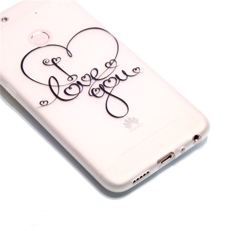 Luminous Patterned TPU Back Case for Huawei P Smart/Enjoy 7S - Love You-4