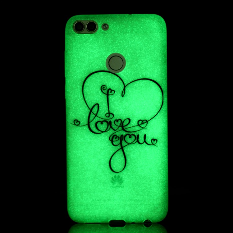 Luminous Patterned TPU Back Case for Huawei P Smart/Enjoy 7S - Love You-7