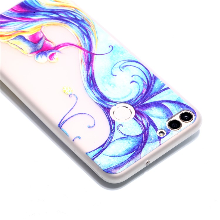 Luminous Patterned TPU Back Shell for Huawei P Smart/Enjoy 7S - Two People-4