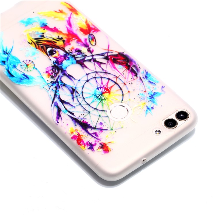 Luminous Patterned TPU Back Casing for Huawei P Smart/Enjoy 7S - Elk Dream Catcher-4