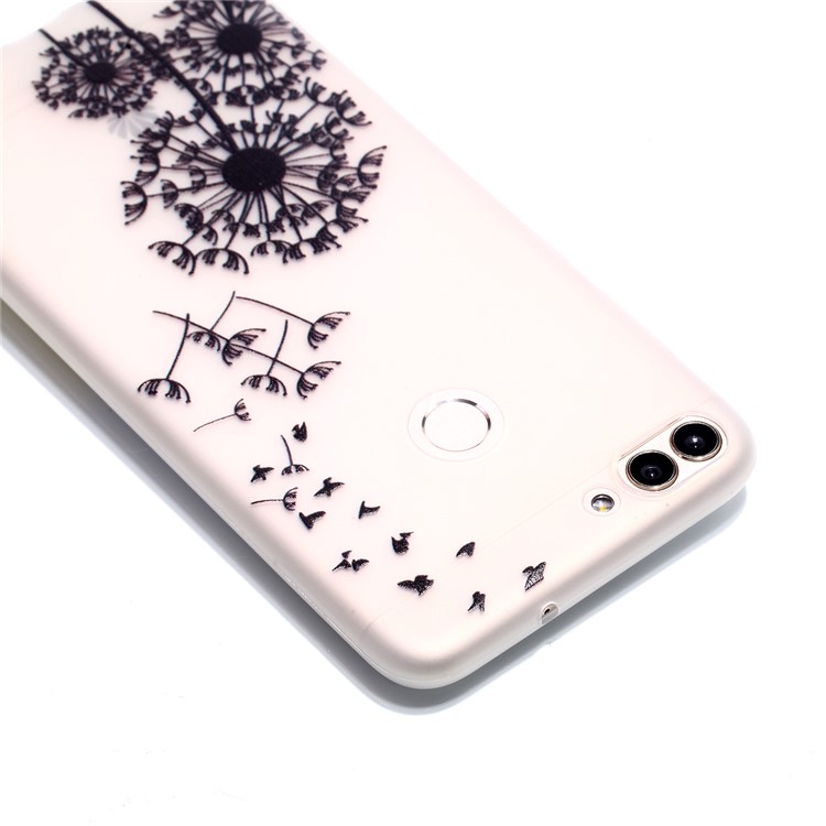 Luminous Patterned TPU Mobile Phone Cover for Huawei P Smart/Enjoy 7S - Dandelion-4