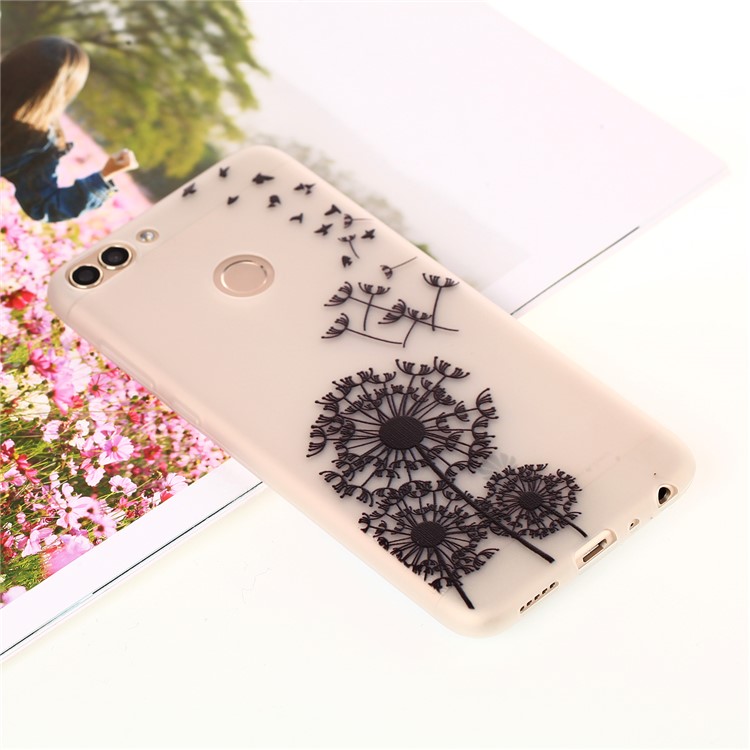 Luminous Patterned TPU Mobile Phone Cover for Huawei P Smart/Enjoy 7S - Dandelion-5