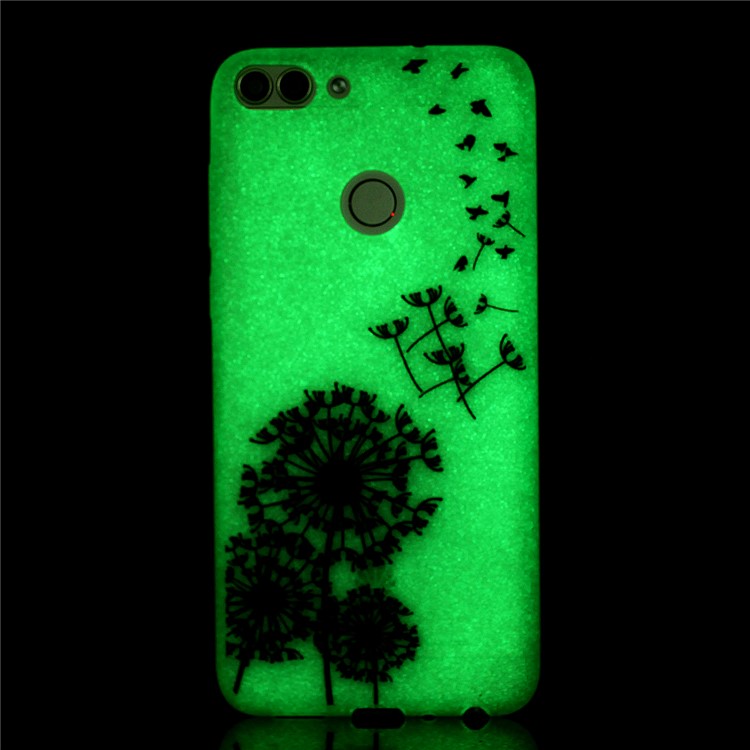 Luminous Patterned TPU Mobile Phone Cover for Huawei P Smart/Enjoy 7S - Dandelion-6