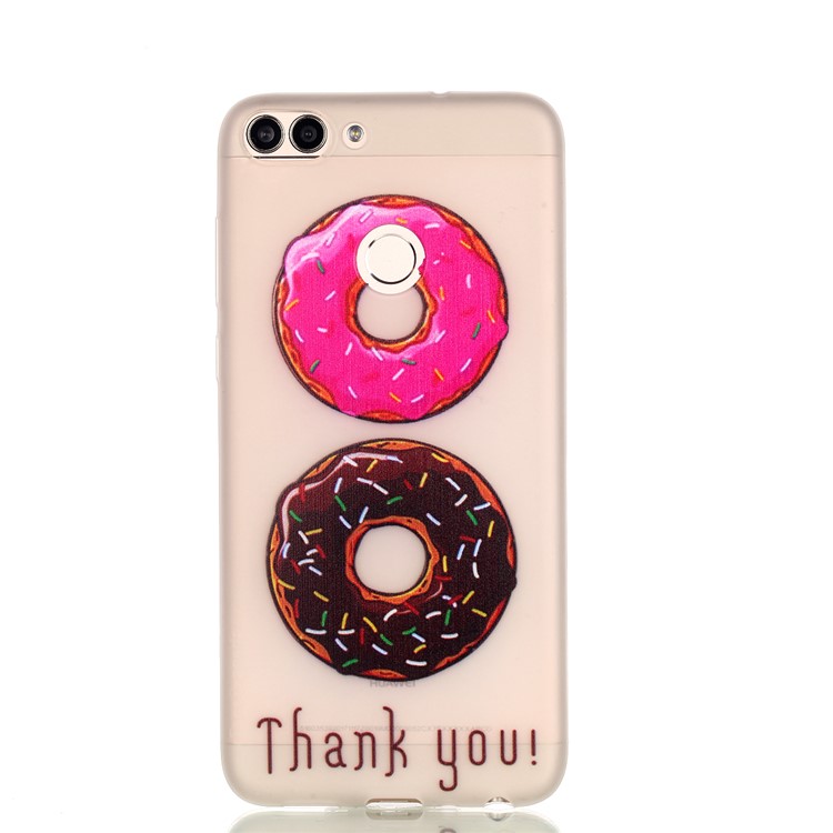 Luminous Patterned TPU Cell Phone Cover for Huawei P Smart/Enjoy 7S - Thank You-2