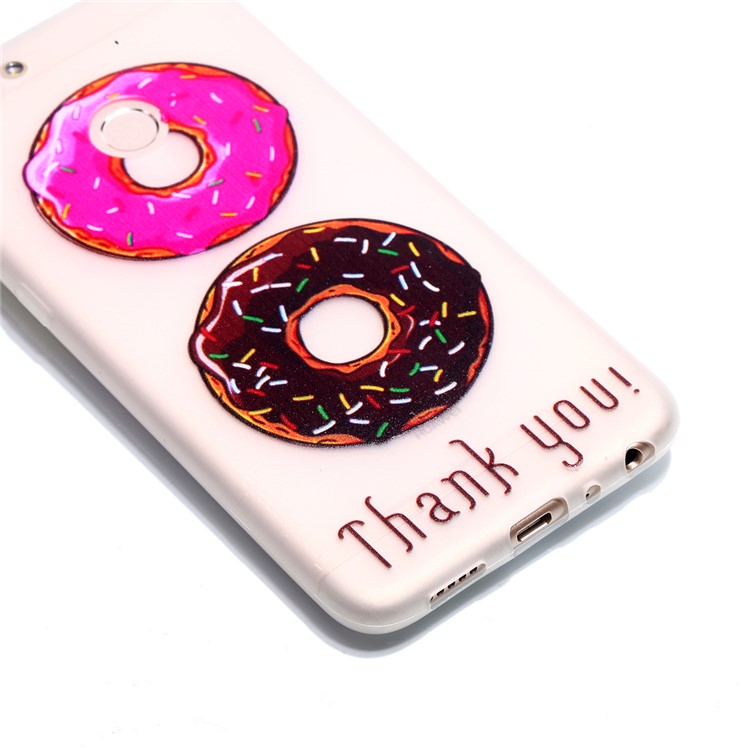 Luminous Patterned TPU Cell Phone Cover for Huawei P Smart/Enjoy 7S - Thank You-3