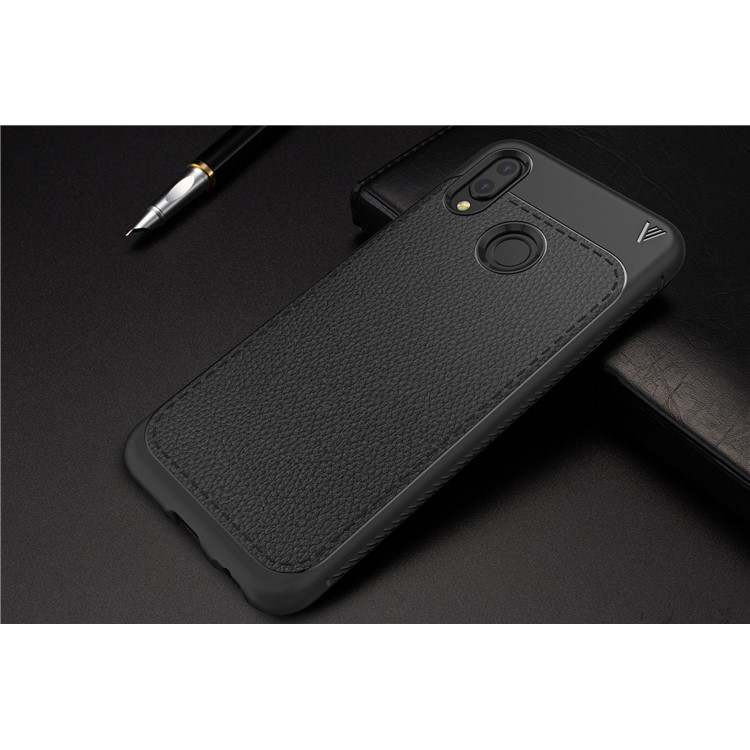 IVSO Gentry Series Litchi Texture Leather Coated TPU Case for Huawei P20 Lite/Nova 3e - Black-8