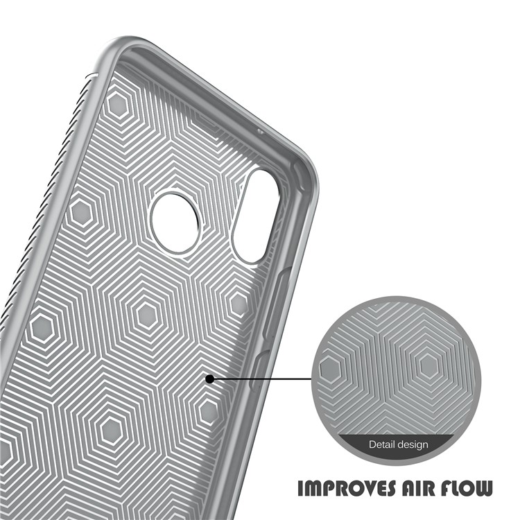 IVSO Gentry Series Litchi Texture Leather Coated TPU Cover for Huawei P20 Lite/Nova 3e - Grey-4