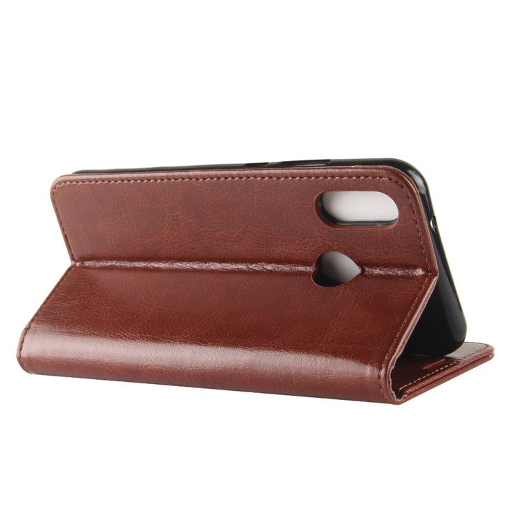 Crazy Horse Wallet Leather Case with Stand for Huawei P20 Lite / Nova 3e - Brown-5