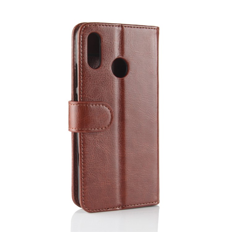 Crazy Horse Wallet Leather Case with Stand for Huawei P20 Lite / Nova 3e - Brown-6