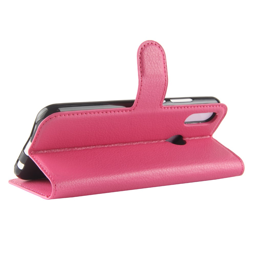Litchi Texture Wallet Stand Leather Mobile Casing for Huawei P20 Lite / Nova 3e - Rose-5