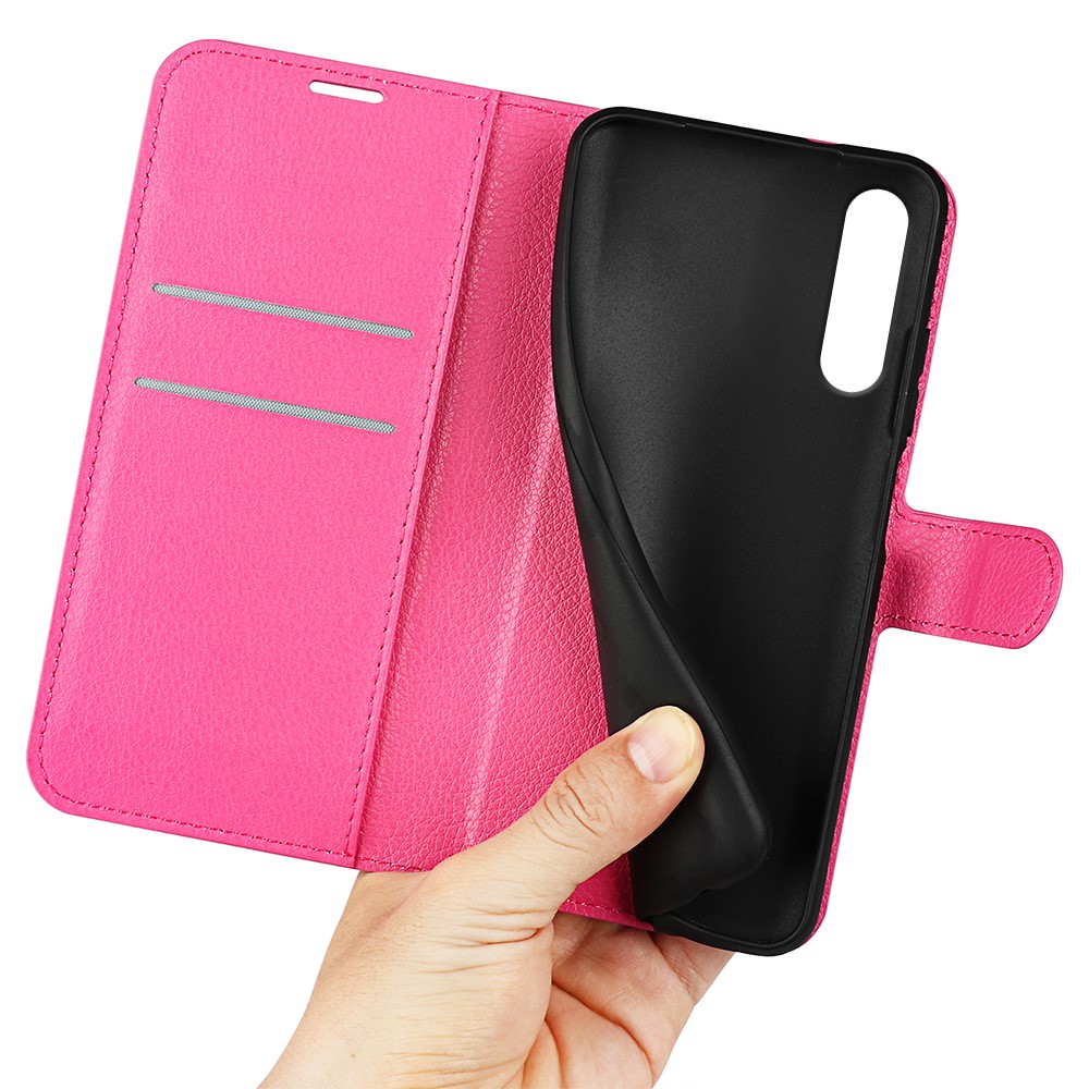 For Huawei P20 Litchi Texture Wallet Stand Leather Cell Phone Shell - Rose-4
