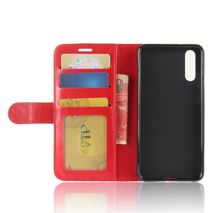Crazy Horse Magnetic Leather Stand Case for Huawei P20 - Red-5