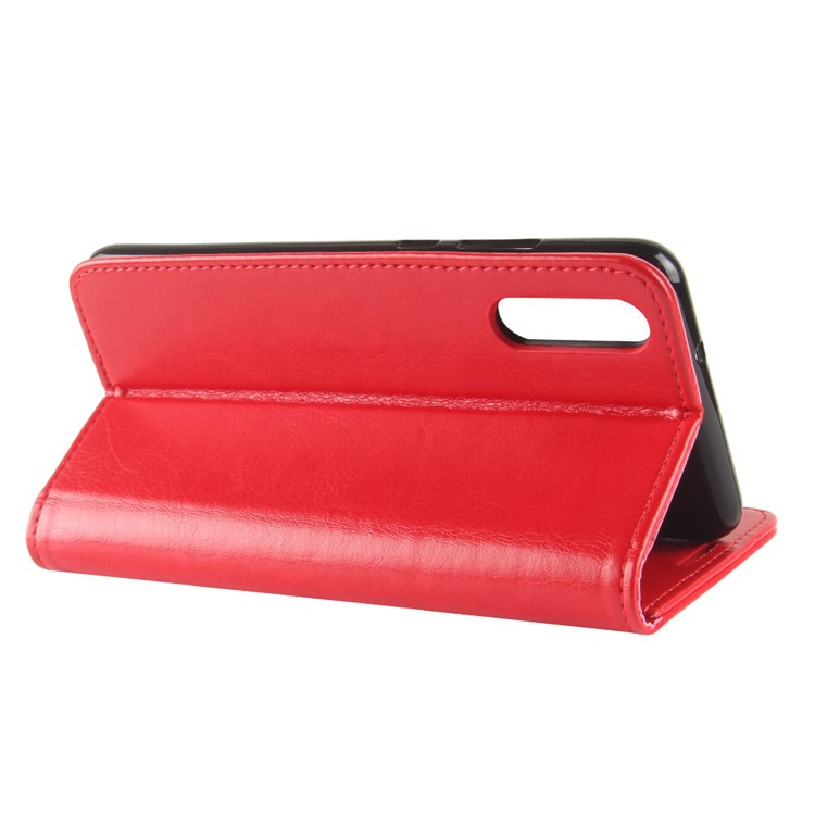 Crazy Horse Magnetic Leather Stand Case for Huawei P20 - Red-7