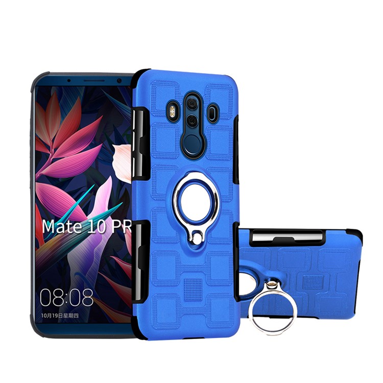 Geometric Design TPU PC Combo Cell Phone Cover with Kickstand for Huawei Mate 10 Pro - Baby Blue-1