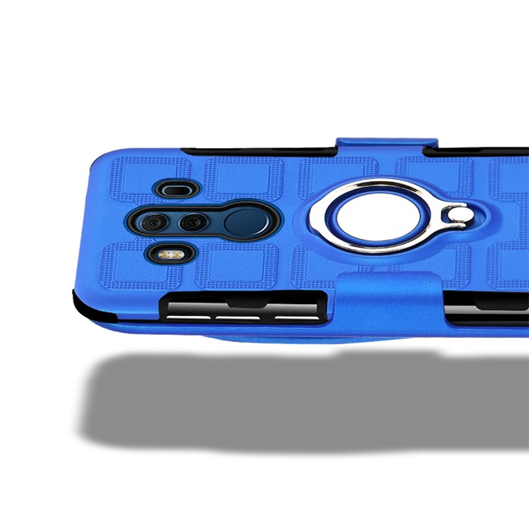 Geometric Design TPU PC Combo Cell Phone Cover with Kickstand for Huawei Mate 10 Pro - Baby Blue-4