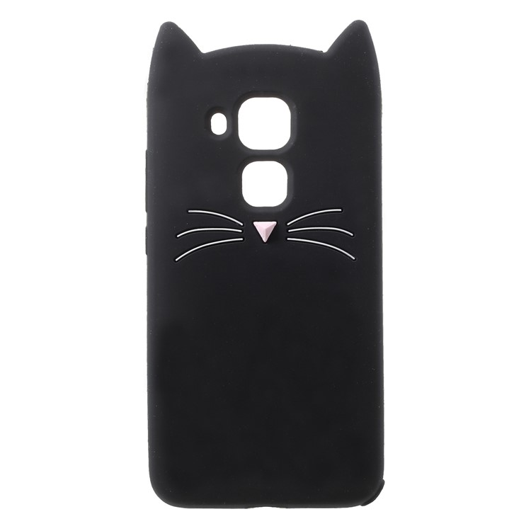 3D Moustache Cat Silicone Case for Huawei Nova Plus / G9 Plus / Maimang 5 - Black-2