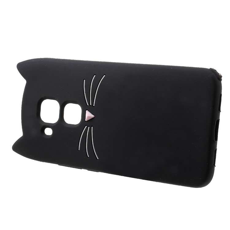 3D Moustache Cat Silicone Case for Huawei Nova Plus / G9 Plus / Maimang 5 - Black-3