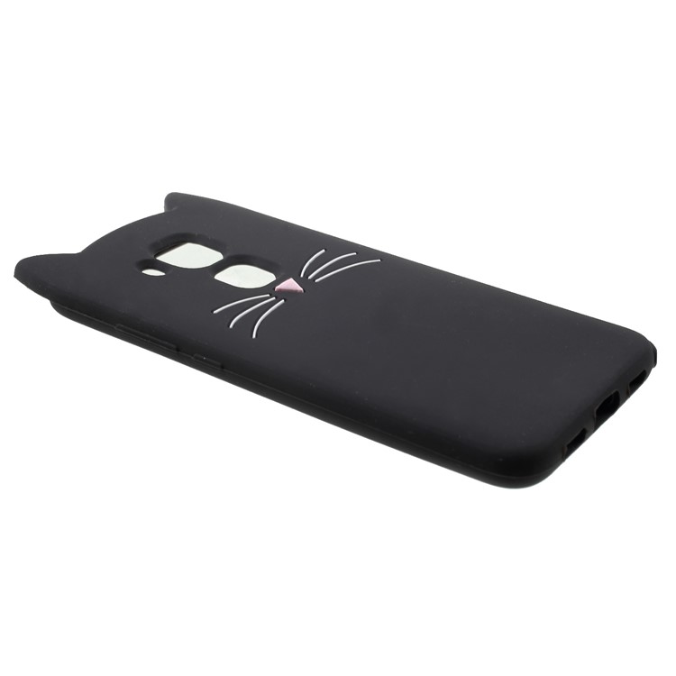 3D Moustache Cat Silicone Case for Huawei Nova Plus / G9 Plus / Maimang 5 - Black-4