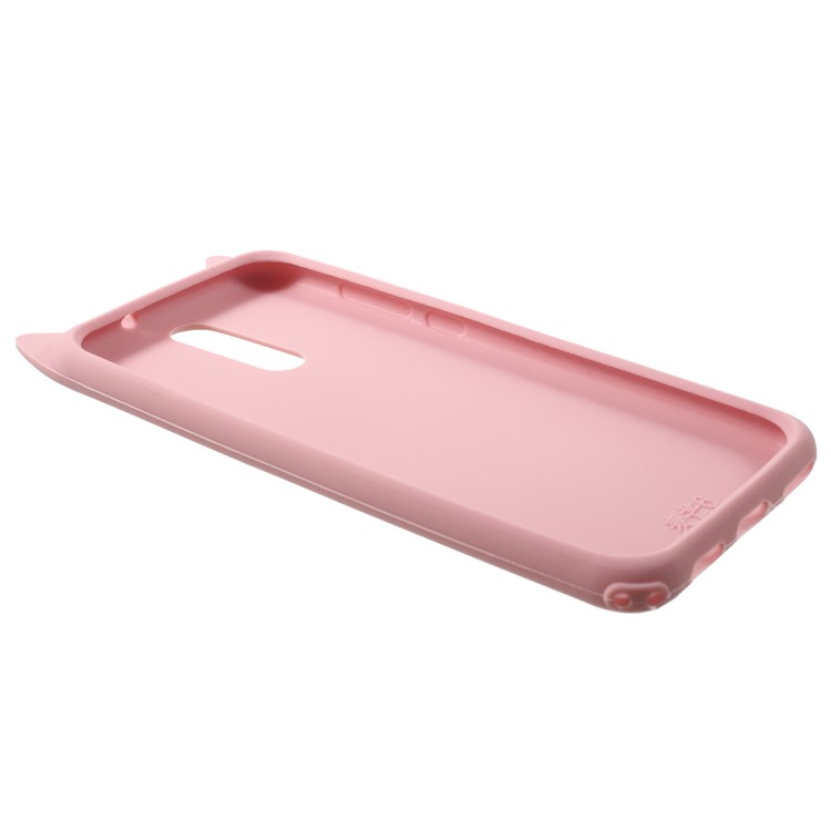 3D Mustache Cat Silicone Shell for Huawei Mate 10 Lite / nova 2i / Maimang 6 / Honor 9i (India) - Pink-7