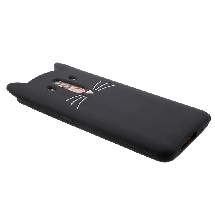 3D Moustache Cat Silicone Case for Huawei Mate 10 Pro - Black-4