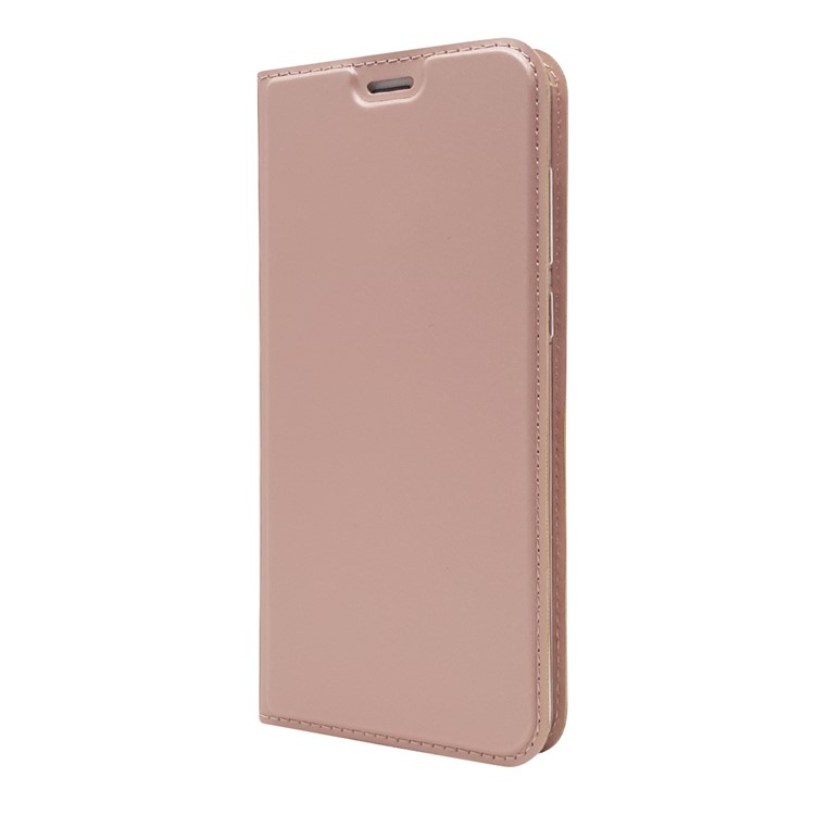Auto-absorbed Stand Leather Card Holder Phone Cover for Huawei Mate 10 Lite/nova 2i/Maimang 6/Honor 9i (India) - Rose Gold-8