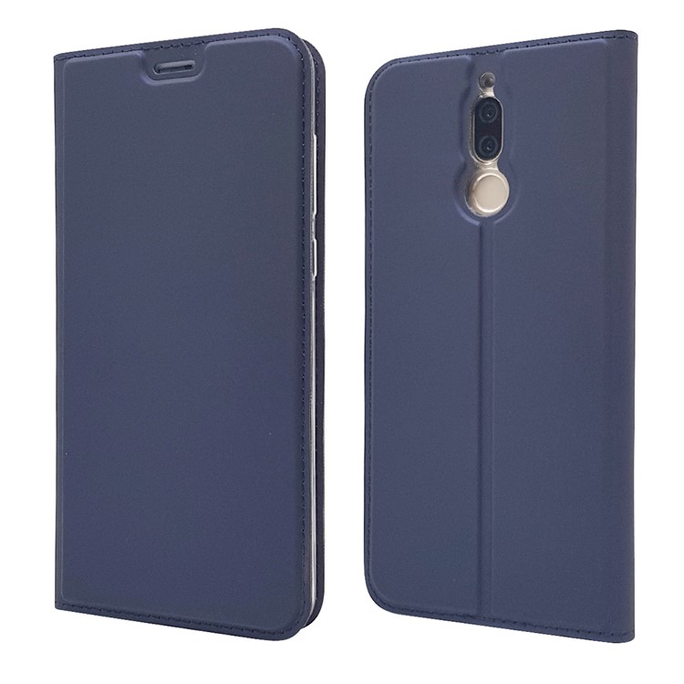 Auto-absorbed Stand Leather Case Accessory for Huawei Mate 10 Lite/nova 2i/Maimang 6/Honor 9i (India) - Dark Blue-3