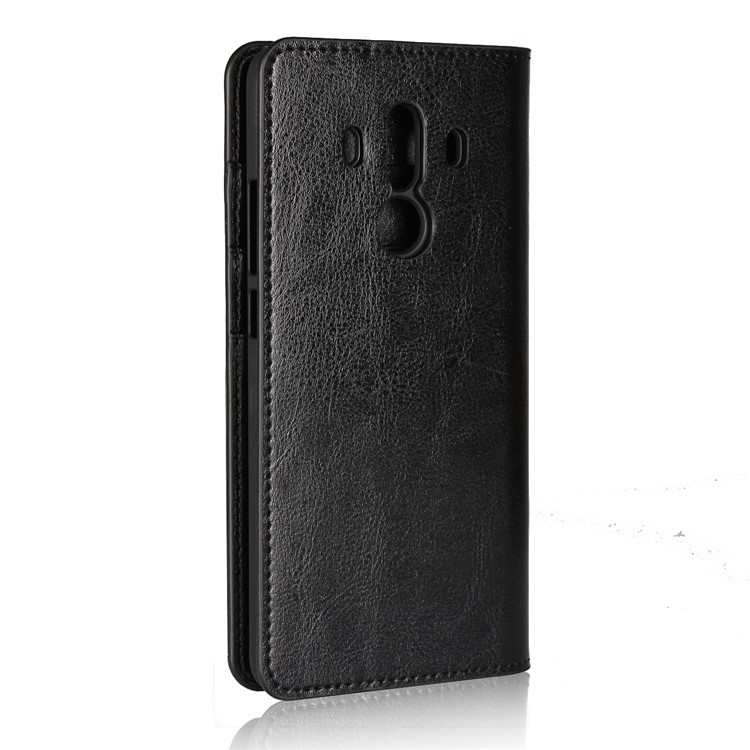 Crazy Horse Genuine Leather Wallet Case for Huawei Mate 10 Pro - Black-3