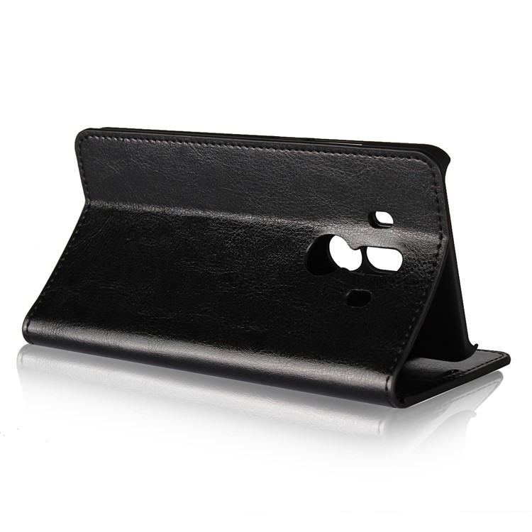 Crazy Horse Genuine Leather Wallet Case for Huawei Mate 10 Pro - Black-4
