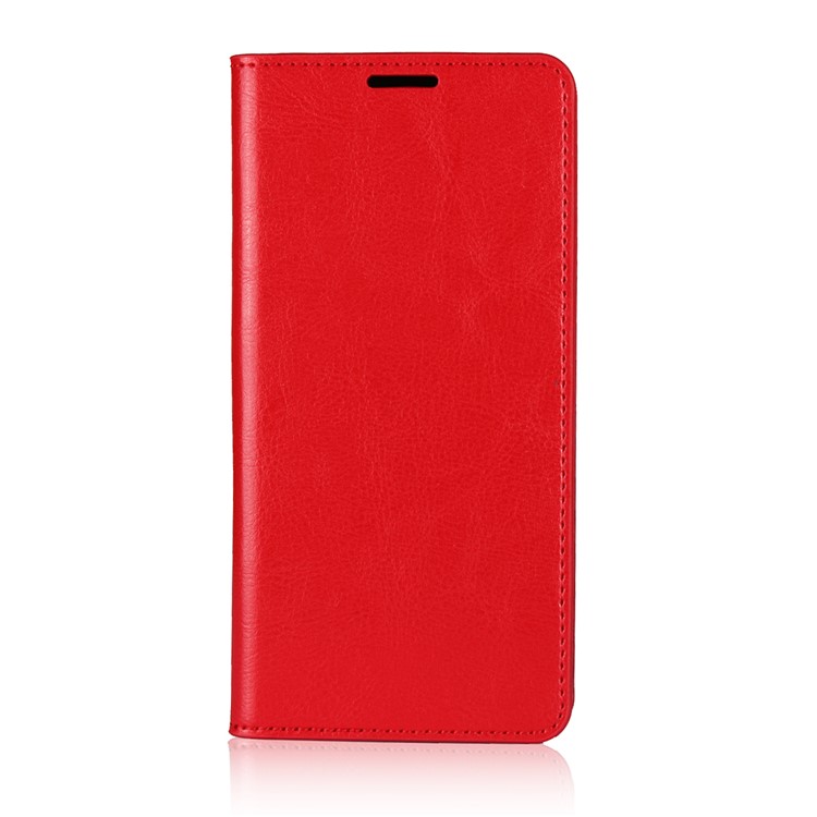 Crazy Horse Genuine Leather Wallet Cover for Huawei Mate 10 Pro - Red-2