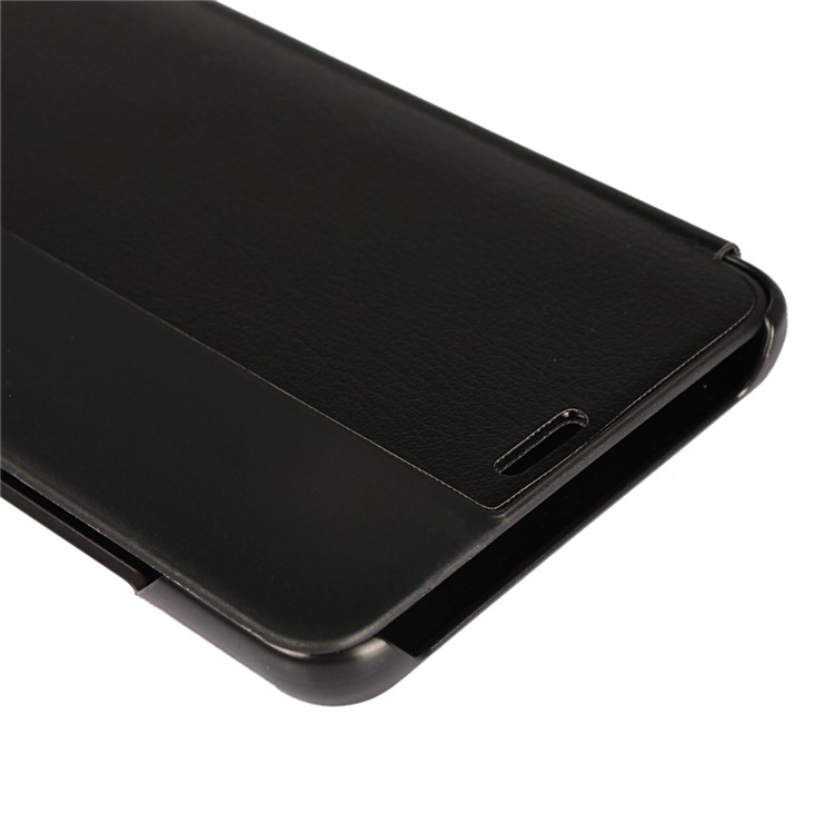 View Window PU Leather Flip Cover for Huawei Mate 10 Pro - Black-10