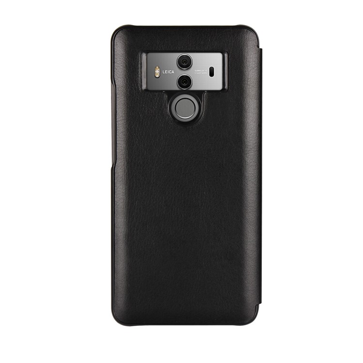 View Window PU Leather Flip Cover for Huawei Mate 10 Pro - Black-3