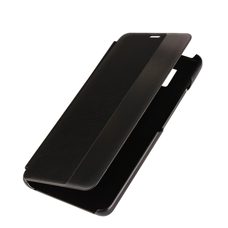 View Window PU Leather Flip Cover for Huawei Mate 10 Pro - Black-5