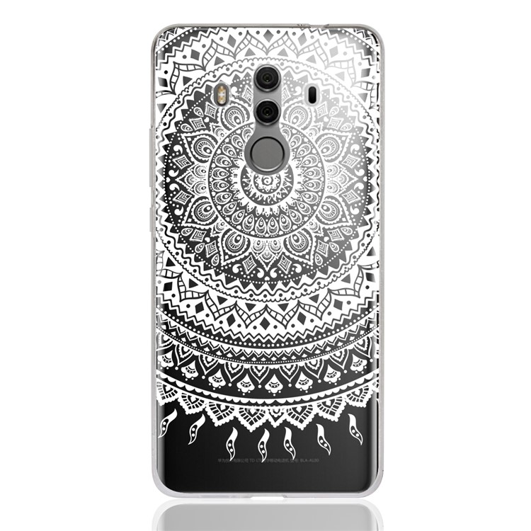 Mandala Flower TPU + PC Combo Phone Case for Huawei Mate 10 Pro - White-2