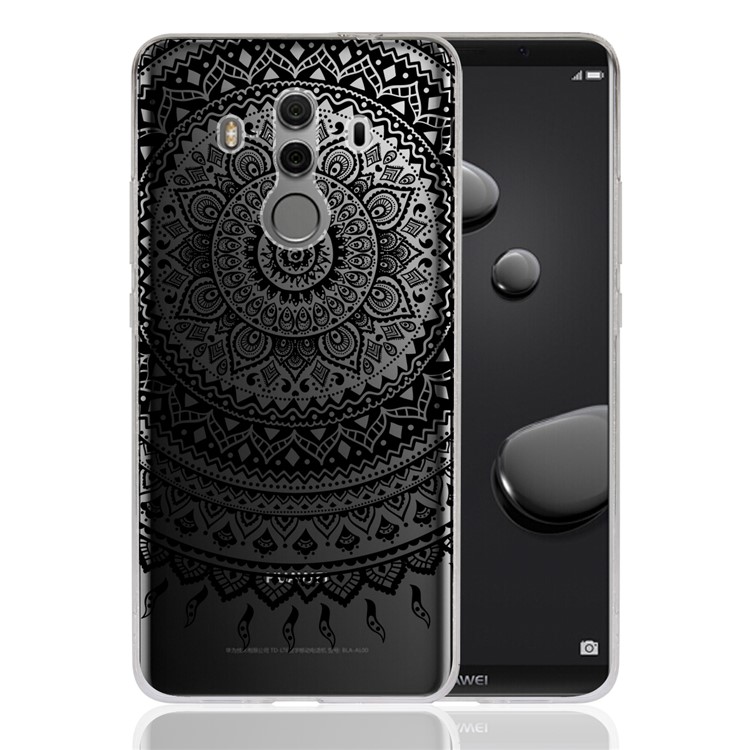 Mandala Flower TPU + PC Combo Shell Case for Huawei Mate 10 Pro - Black-1