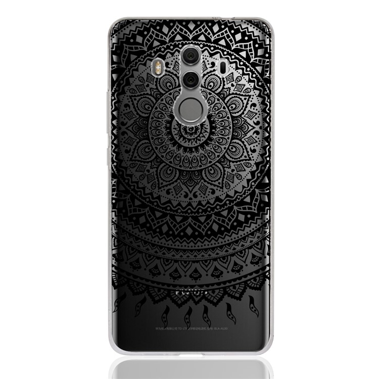 Mandala Flower TPU + PC Combo Shell Case for Huawei Mate 10 Pro - Black-2