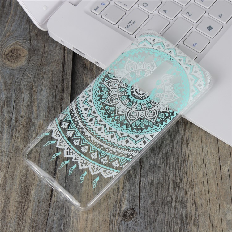 Mandala Flower TPU + PC Combo Protection Case for Huawei Mate 10 Pro - Cyan-3