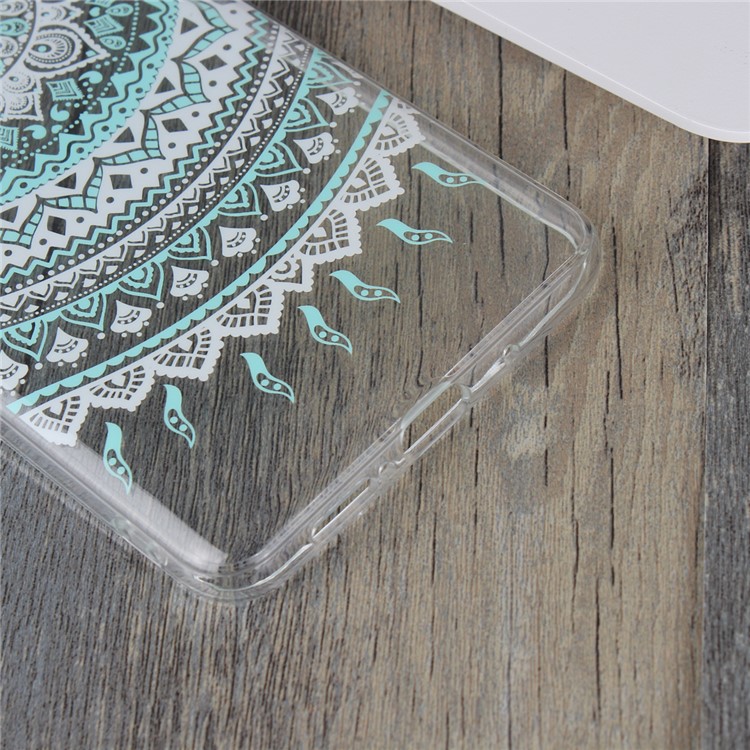 Mandala Flower TPU + PC Combo Protection Case for Huawei Mate 10 Pro - Cyan-6