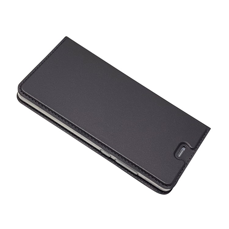 For Huawei P9 Magnetic Attraction Card Holder PU Leather Stand Case - Black-5