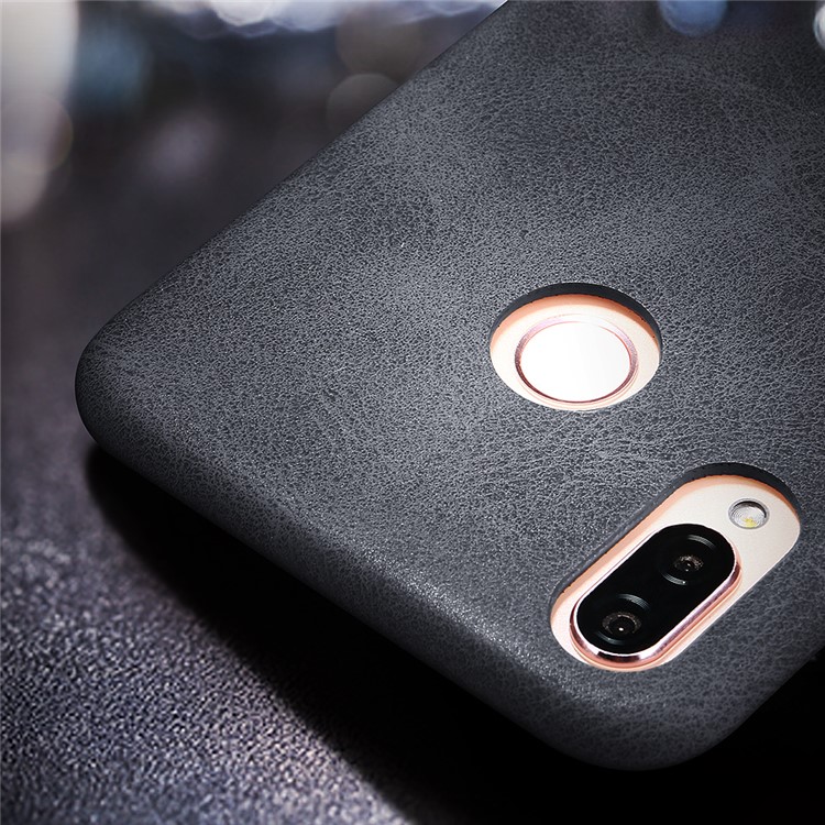 X-LEVEL Vintage Leather Coated PC Mobile Case for Huawei P20 Lite / Nova 3e - Black-3