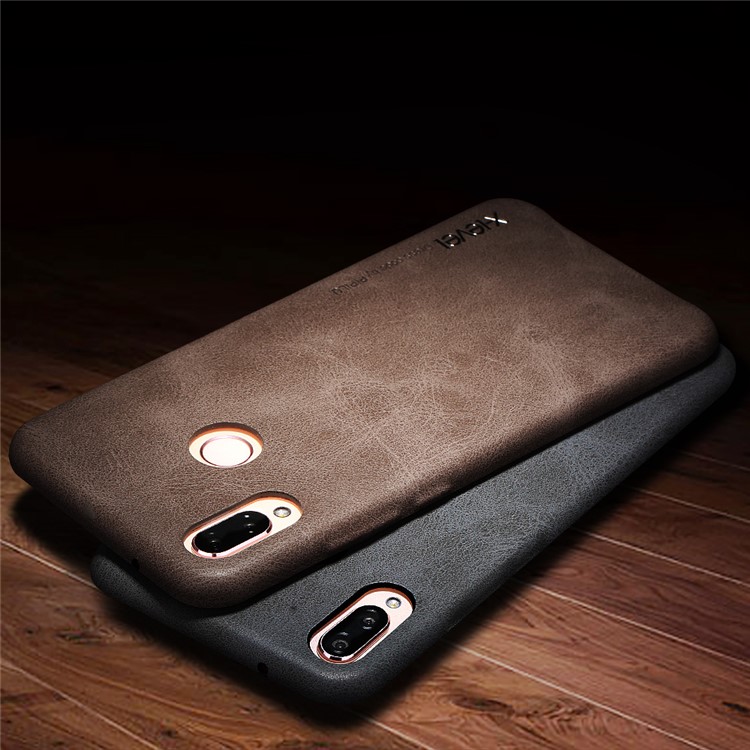 X-LEVEL Vintage Leather Coated PC Case Accessory for Huawei P20 Lite / Nova 3e - Coffee-6