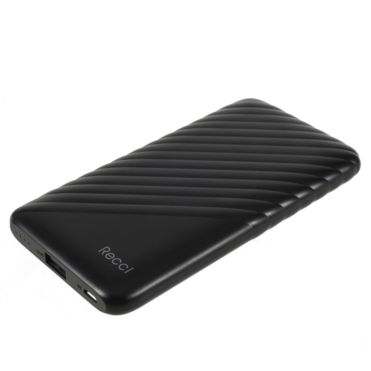 RECCI RB-10000M Bruno Series 10000mAh Portable Power Bank for iPhone Samsung Huawei Etc. - Black-3