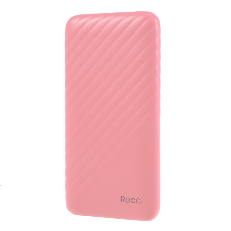 RECCI RB-10000M Bruno Series Portable 10000mAh Power Bank for iPhone Samsung Huawei Etc. - Pink-1