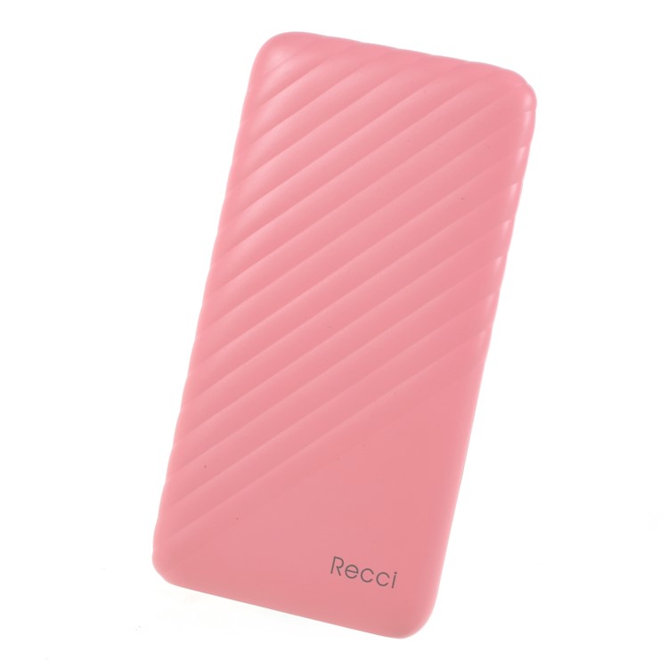 RECCI RB-10000M Bruno Series Portable 10000mAh Power Bank for iPhone Samsung Huawei Etc. - Pink-3