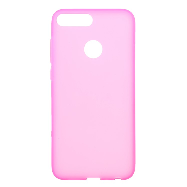 Double-sided Matte TPU Gel Back Phone Shell for Huawei P Smart / Enjoy 7S - Pink-1